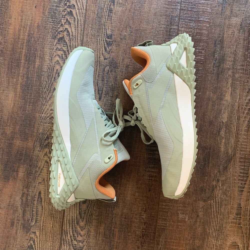 Sage green Reebok sneakers